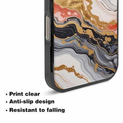 iPhone 16 Pro Case — Marble Vein Marble Veins Pattern Hundreds, Custom Made Phone Cover
