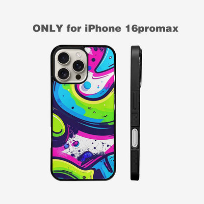 iPhone 16 Pro Max Case — Acid Wash Cartoon, Custom Art Phone Cover