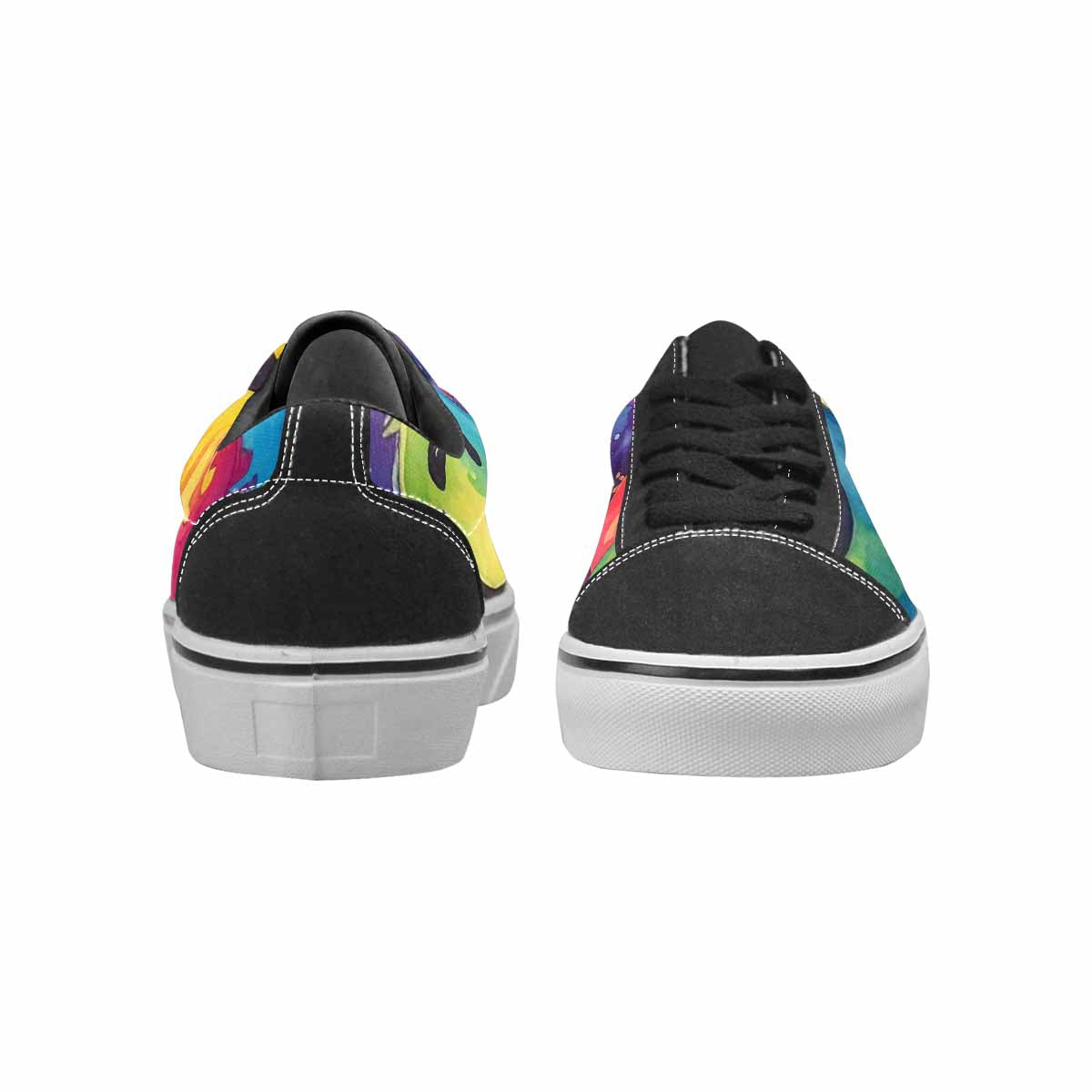 WOMEN'S Smiley Facessmiley Faces  Lace-Up Canvas Neon Fantasy Custom Shoes