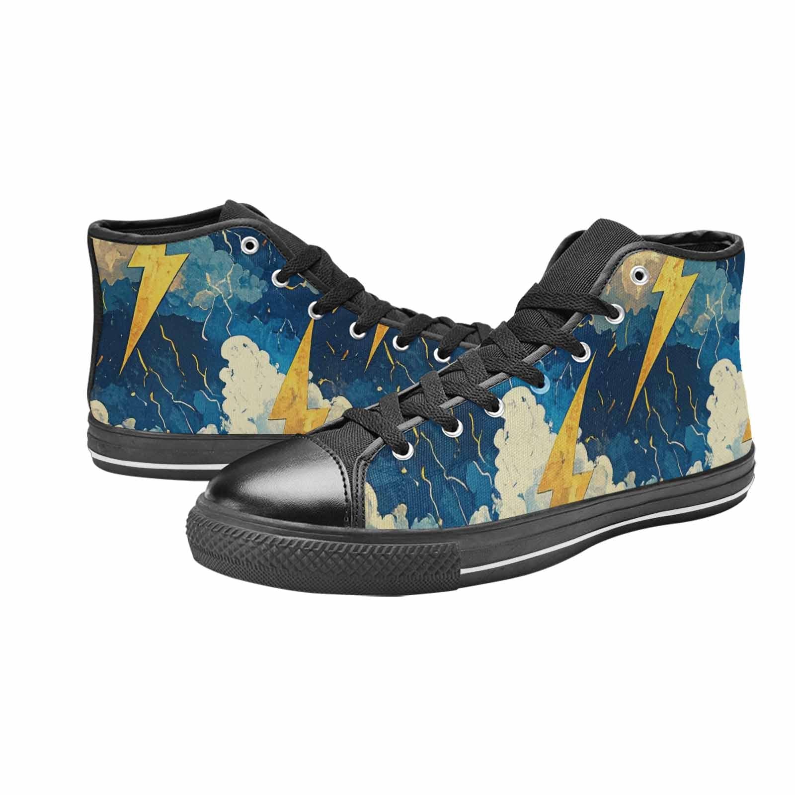 WOMEN'S Lightning Bolt High Top Canvas Y2K Sneakers