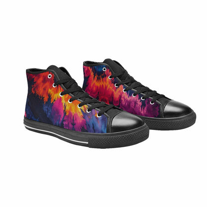 MEN'S Tie Dye Dark High Top Canvas Dreamcore Sneakers