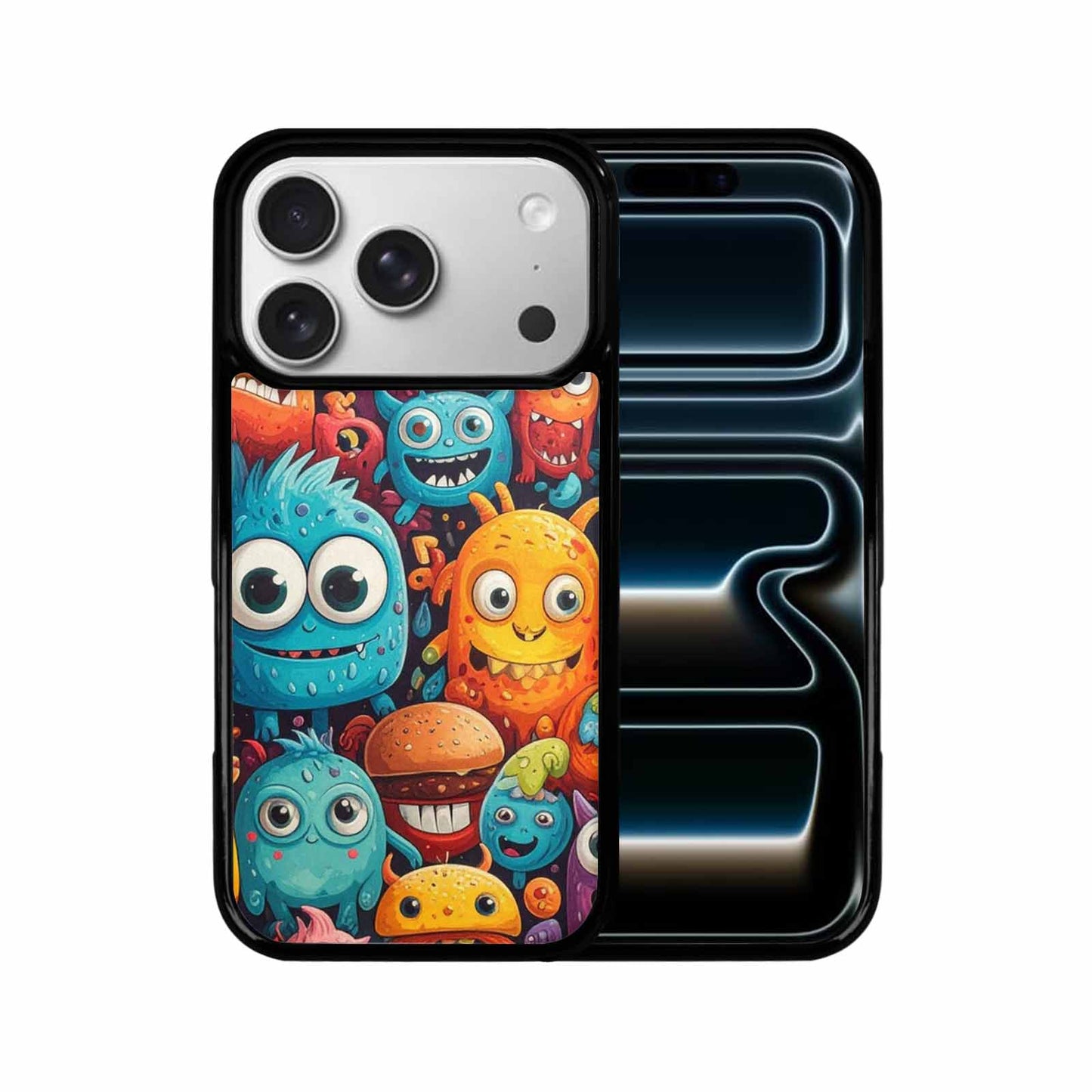 iPhone 17 Pro Case — Small Cartoon Monster Character Pattern Cartoon, Unique Phone Case Design