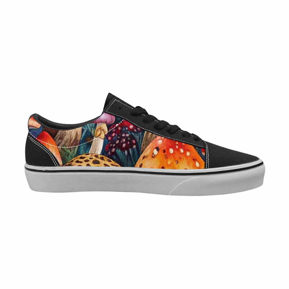 WOMEN'S Mushrooms Lace-Up Canvas Grunge Custom Shoes