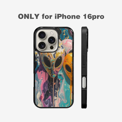 iPhone 16 Pro Case — Aliens Marblealiens Pattern Dng Personalized Phone, Custom Phone Case