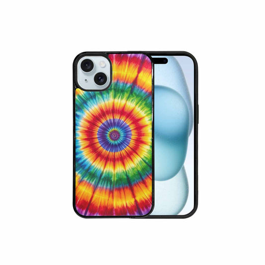 iPhone 15 Plus Case — Rainbow Spiral Tie Dye Alt, Custom Print Case Cover