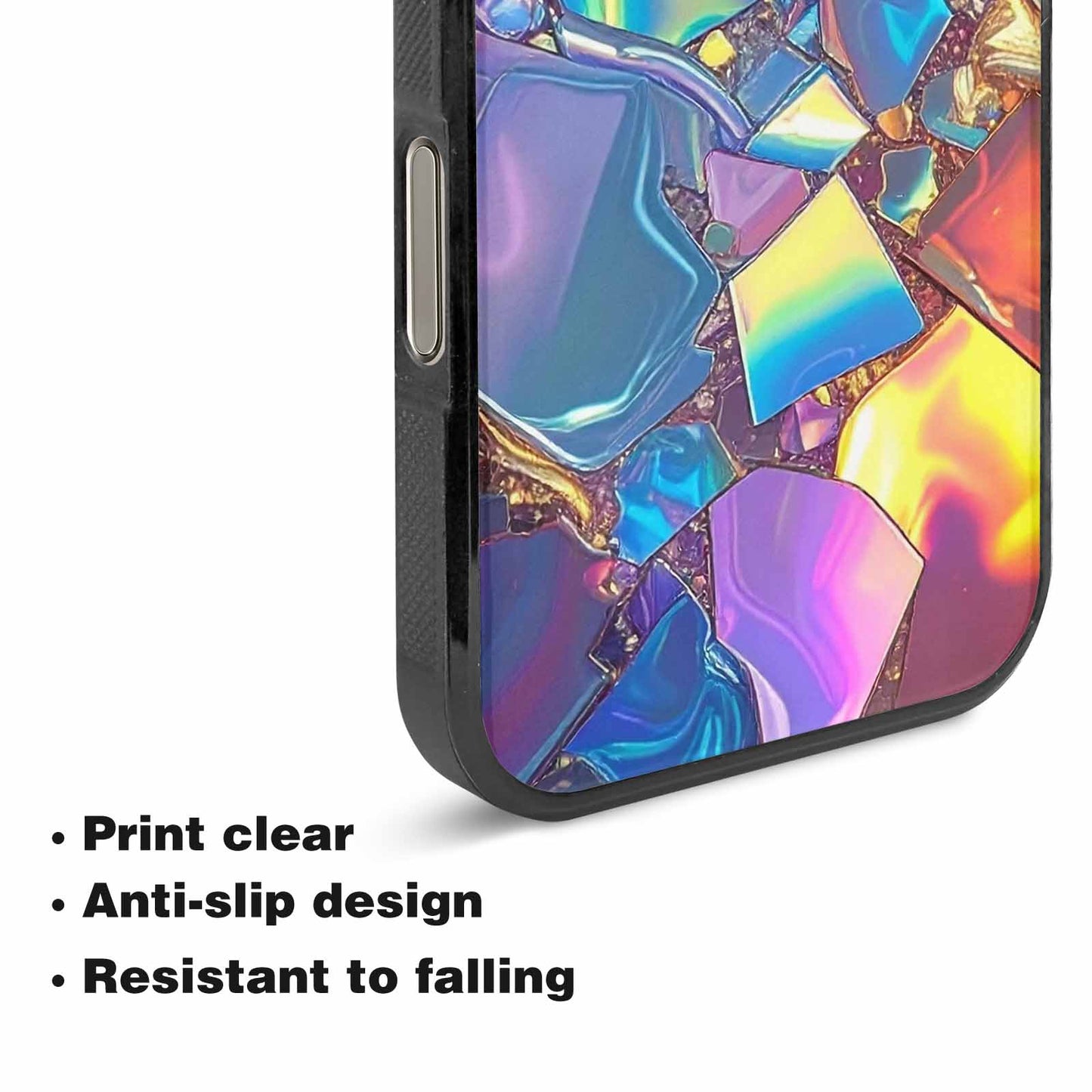 iPhone 16 Pro Max Case — Holographic Iridescent Shimmer Pattern Hundreds Of, Unique Phone Case Design