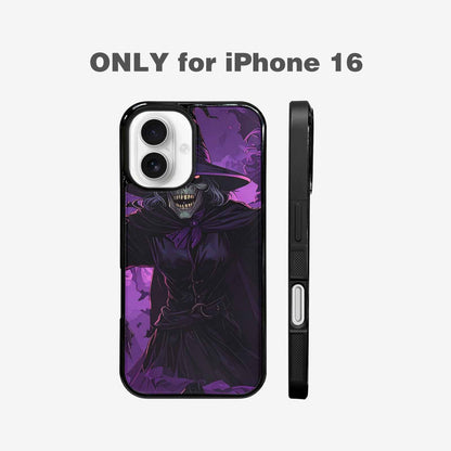 iPhone 16 Case — Scary Horror Halloween Art Print Edge, Custom Print Case Cover