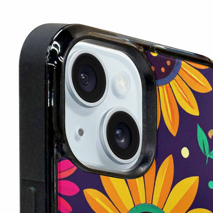 iPhone 15 Plus Case — Sunflowers Hundreds Of Skulls Art Seamless, Unique Phone Case Design