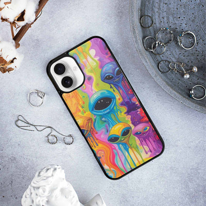 iPhone 16 Plus Case — Aliens Tie Dyemelting Aliens P Bod, Original Design Phone Case