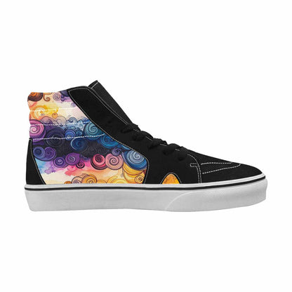 MEN'S Tie Dye High Top Canvas Custom Design Aesthetic Custom Streetwear Shoes