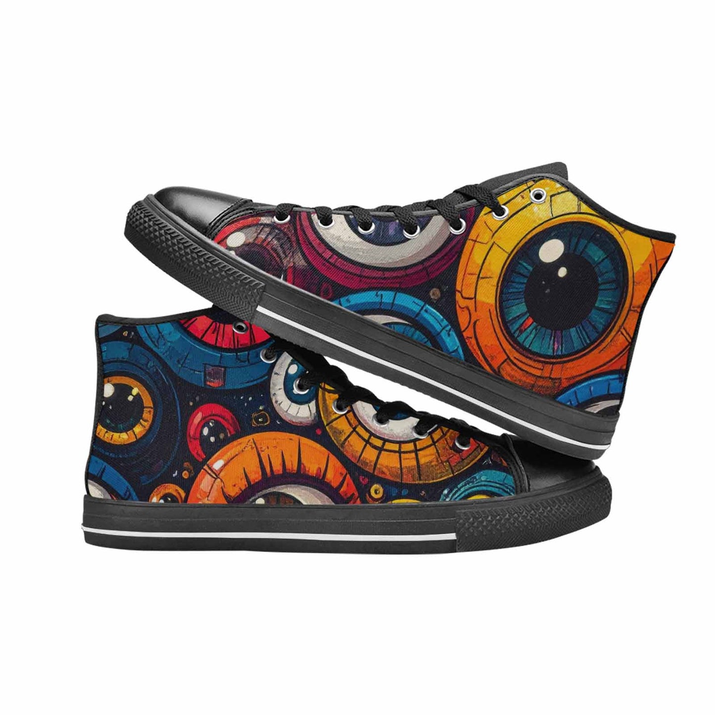 WOMEN'S Cartoon Eyeballs High Top Canvas Dreamcore Custom Shoes