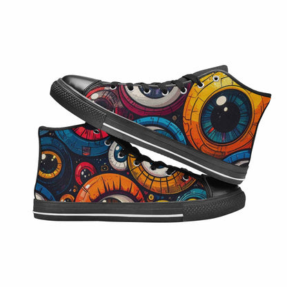 WOMEN'S Cartoon Eyeballs High Top Canvas Dreamcore Custom Shoes