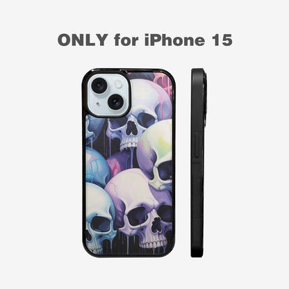 iPhone 15 Case — Dark Black And White Color Tone, Custom Made Phone Cover