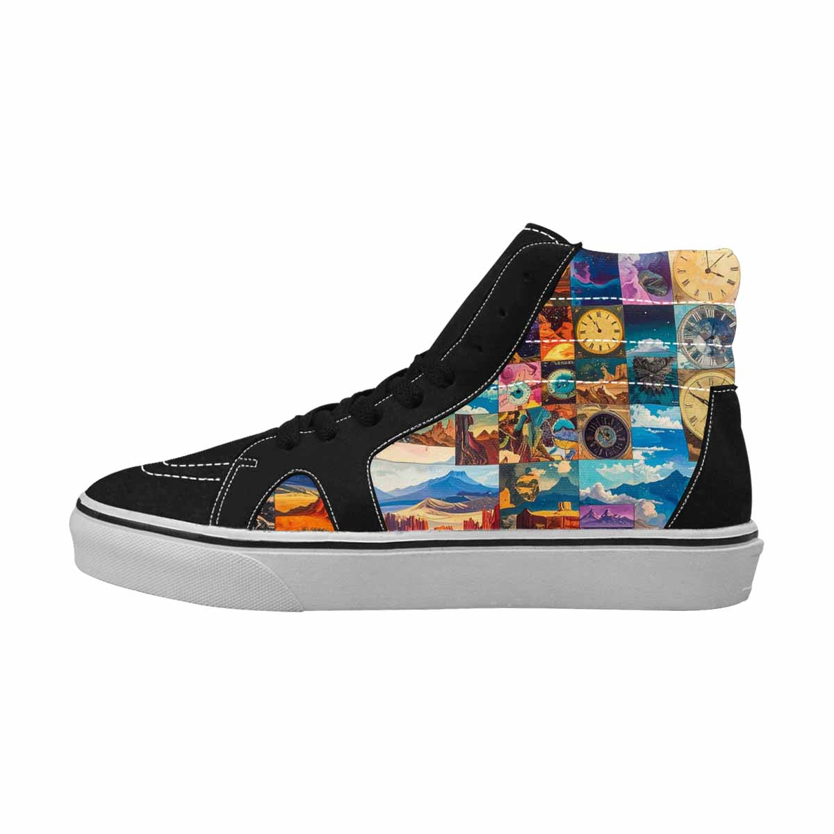 MEN'S Surreal Dream Fragment High Top Canvas Melting Art Sneakers