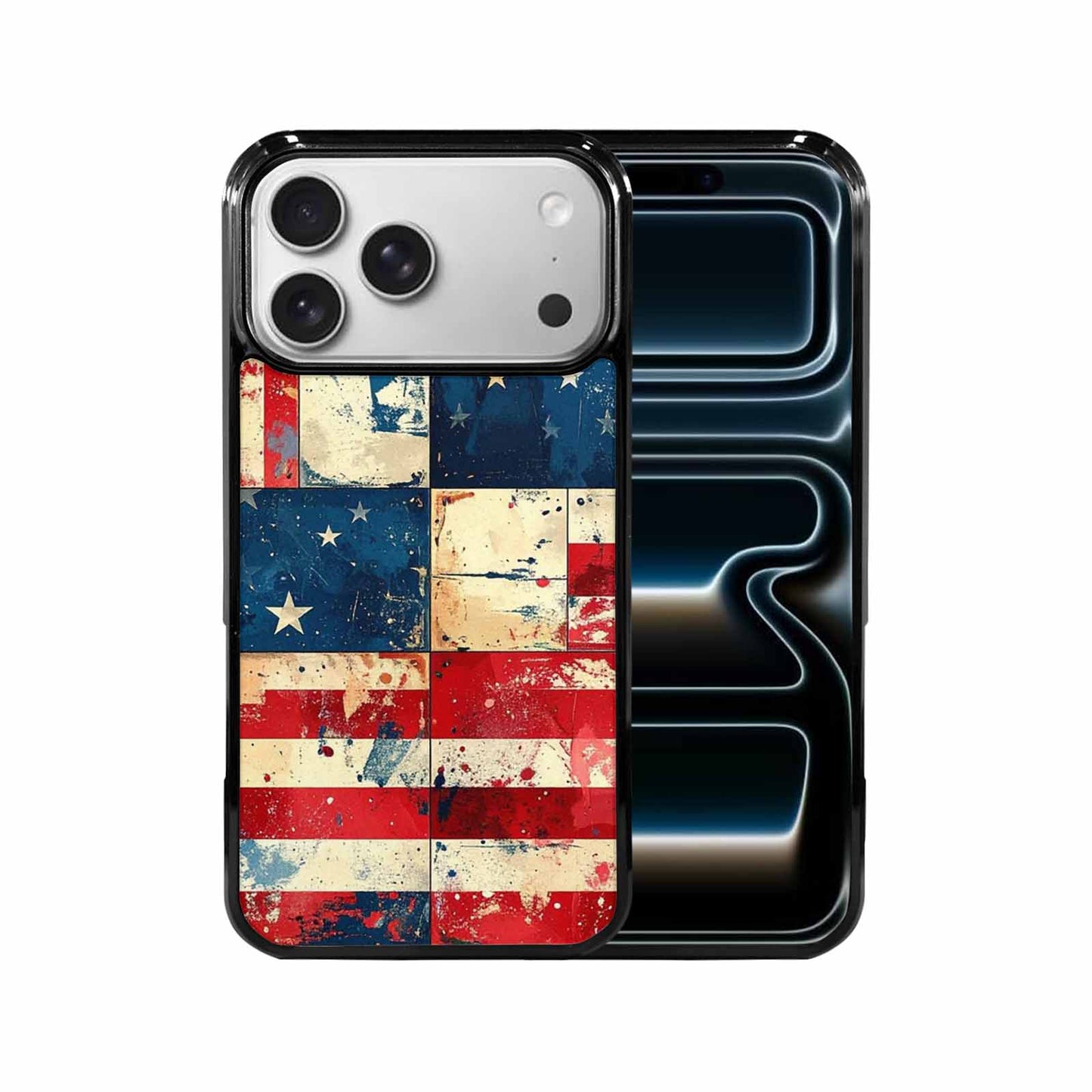iPhone 17 Pro Max Case — Small American Flag Stars Galaxy Space, Customized Protective Case