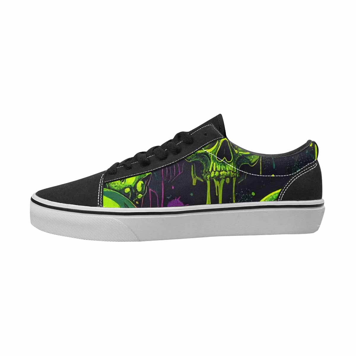 MEN'S Skulls Canvas Custom Fashion Wallpaper Art Custom Canvas Shoes