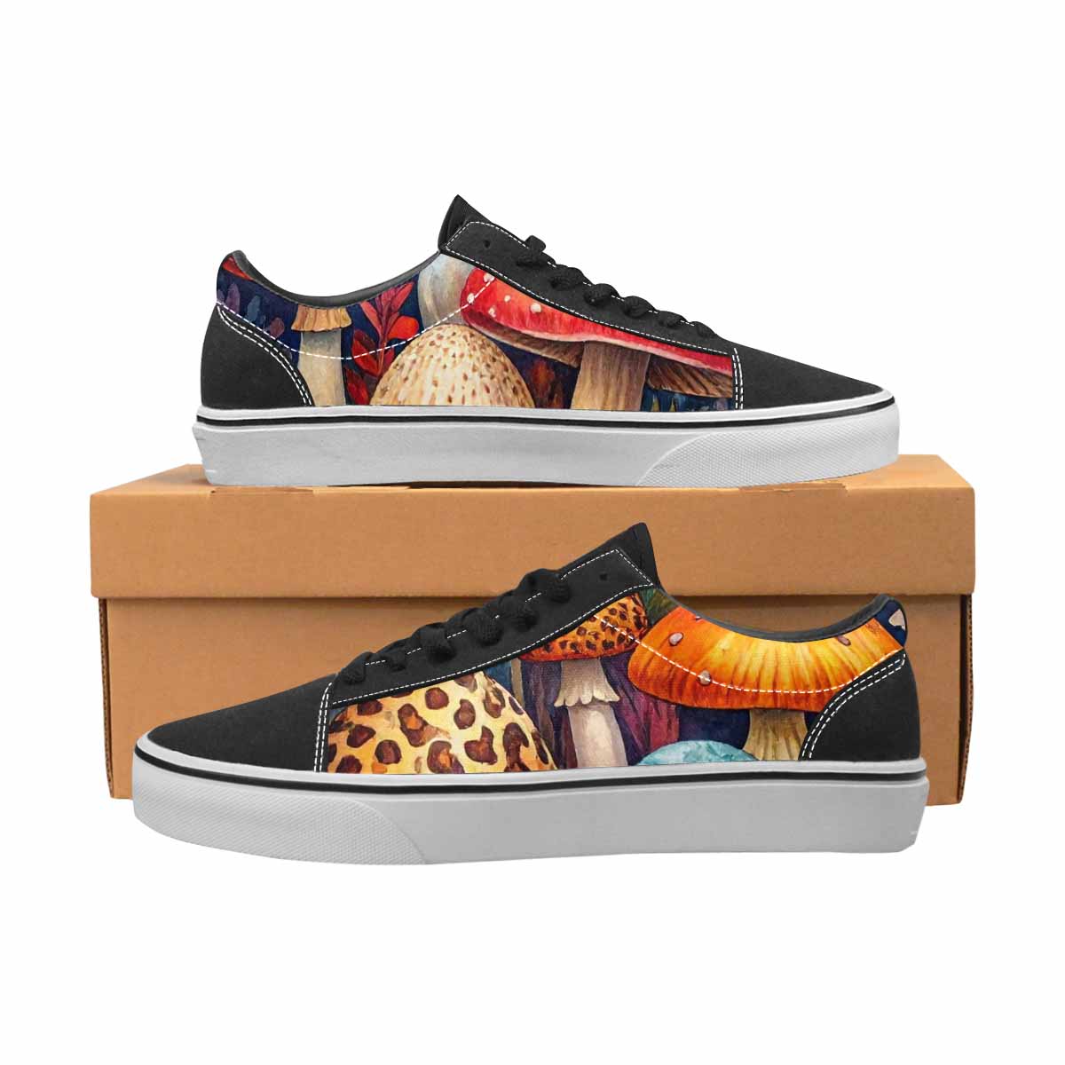 WOMEN'S Mushrooms Lace-Up Canvas Y2K Custom Shoes