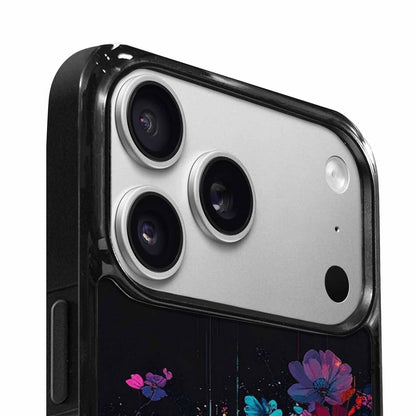 iPhone 17 Pro Case — Shadowy Glitch Floral Pattern Hundreds Floral, Custom Print Case Cover