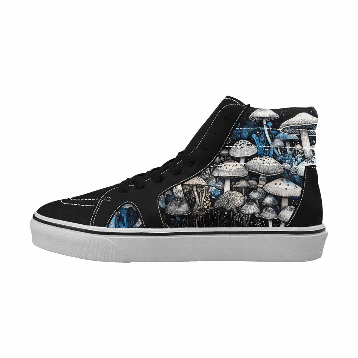 MEN'S Mushrooms (general) High Top Canvas Dark Academia Sneakers