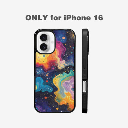 iPhone 16 Case — Galaxy Art Colorful Cosmic Dust Small, Unique Phone Case Design