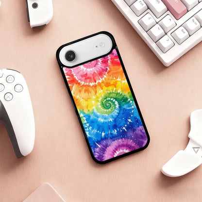 iPhone 17 Air Case — Tie Dye Spiral Rainbow Blended Tie, Unique Phone Case Design