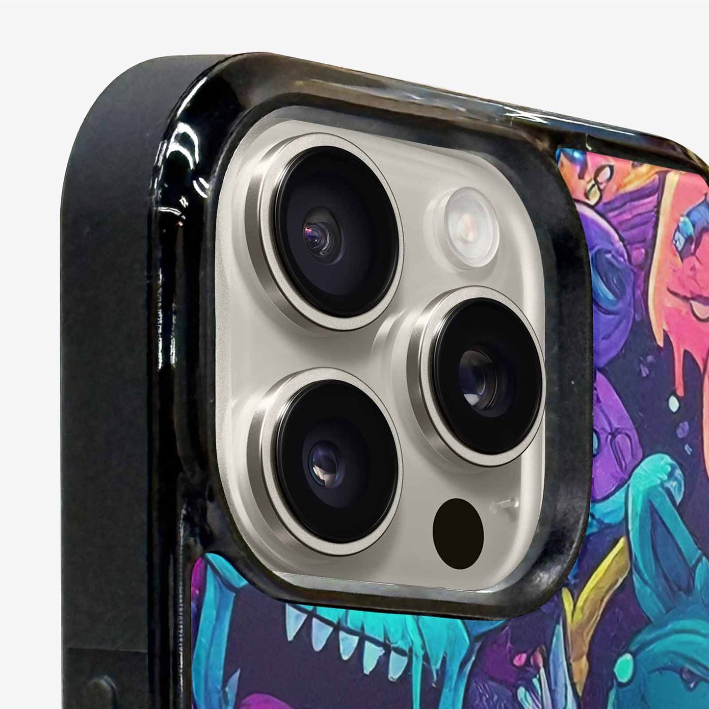 iPhone 16 Pro Max Case — Mixed Toxic Glow Creature Pattern Hundreds, Customized Protective Case
