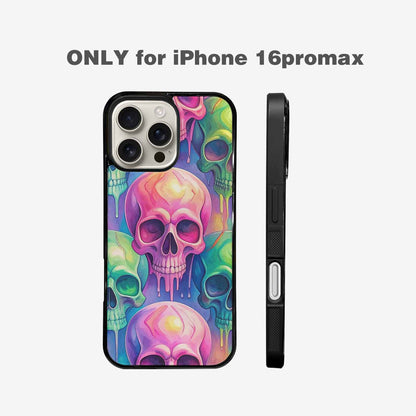 iPhone 16 Pro Max Case — Candy Color Dripping Skulls Custom, Personalized Phone Case