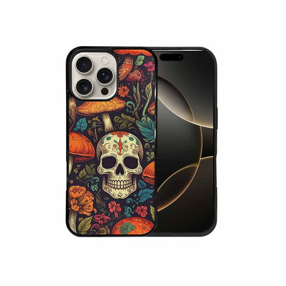 iPhone 16 Pro Max Case — Mushrooms And Skulls, Custom Made Phone Cover