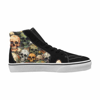 MEN'S Skulls  Camo Skulls High Top Canvas Vivid Custom Sneakers