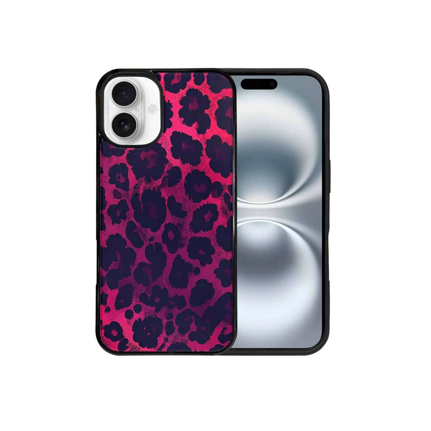 iPhone 16 Plus Case — Leopard Print Dark, Unique Phone Case Design
