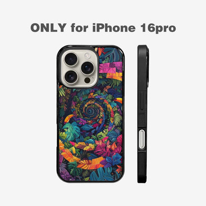 iPhone 16 Pro Case — Toucan Jungle Toucan Jungle Pattern Hundreds, Custom Printed Phone Case