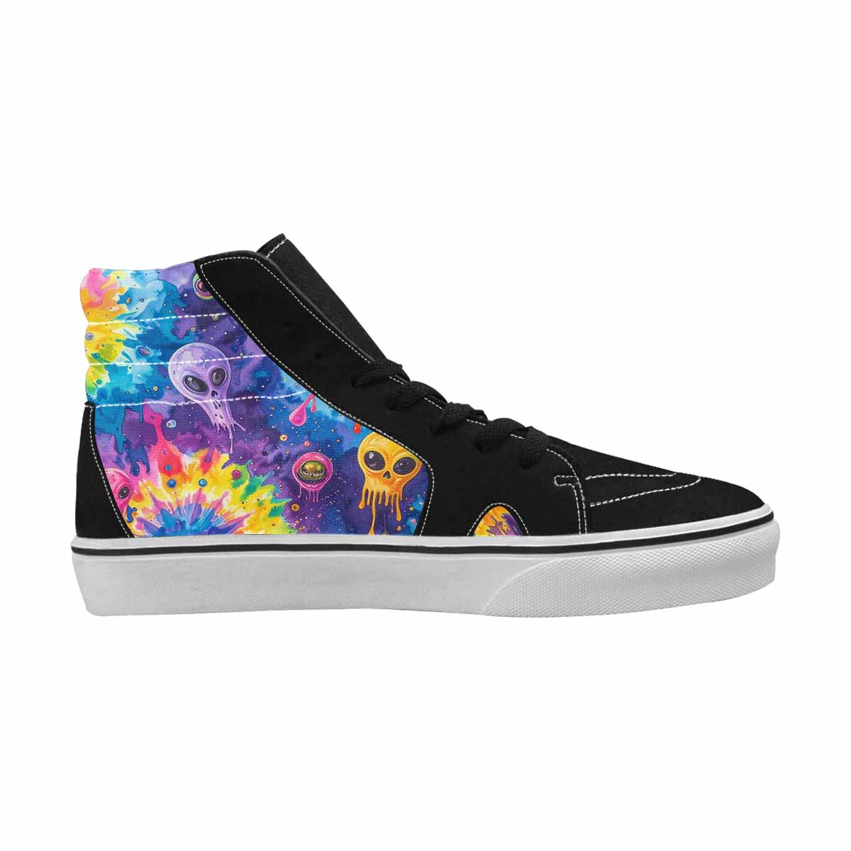 MEN'S Aliens  Tie Dye High Top Canvas Y2K Shoes