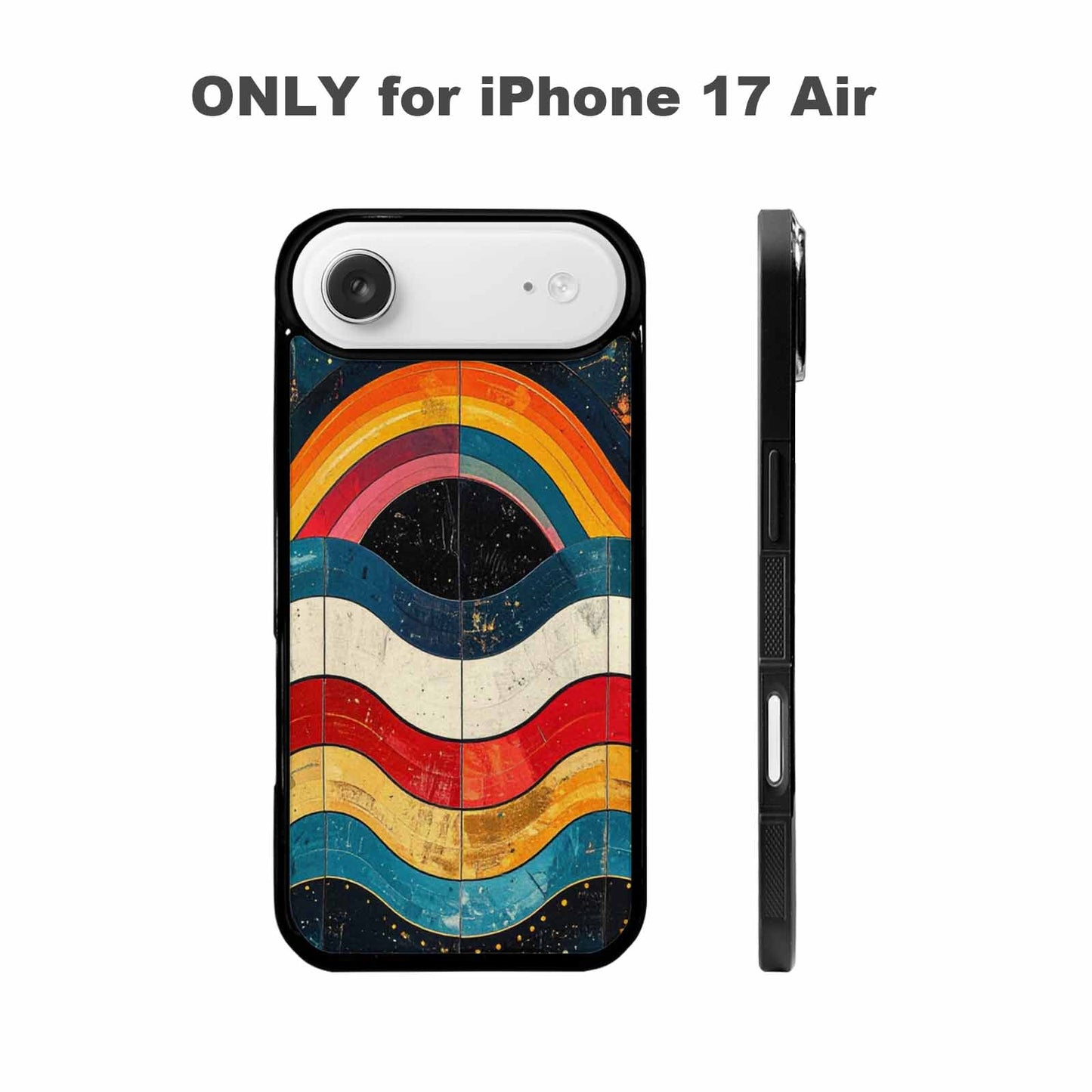 iPhone 17 Air Case — Retro Wave Scallop Stripe Small Retro, Custom Made Phone Cover