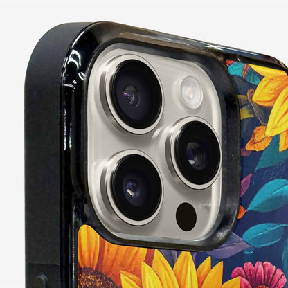 iPhone 15 Pro Max Case — Sunflower Skulls Print Custom, Personalized Phone Case