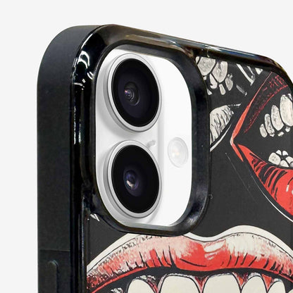 iPhone 16 Plus Case — Googly Cartoon Mouths, Custom Made Phone Cover