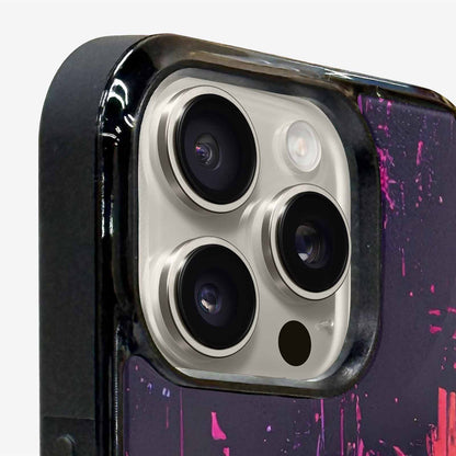 iPhone 16 Pro Max Case — Glitch Dark Art Seamless Pattern Vibrant, Customized Protective Case