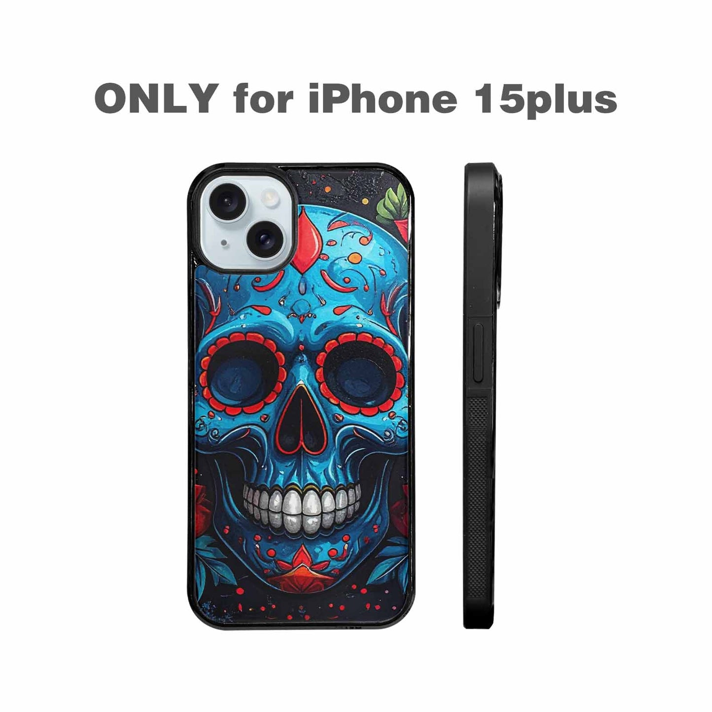 iPhone 15 Plus Case — Graffiti Skull, Unique Phone Case Design