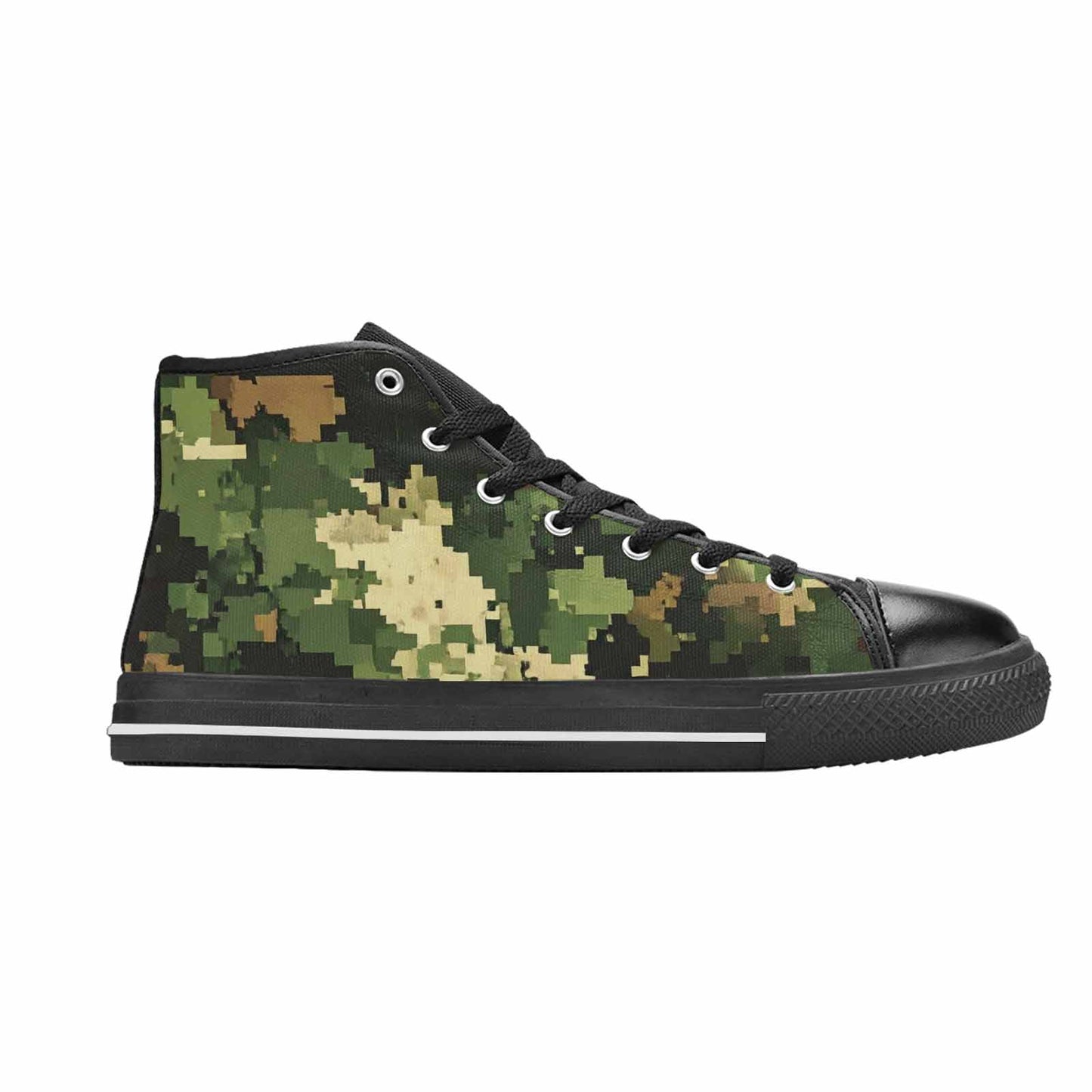 MEN'S Military Camouflage Blotch High Top Canvas Grunge Sneakers