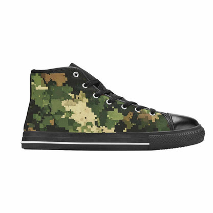 MEN'S Military Camouflage Blotch High Top Canvas Grunge Sneakers