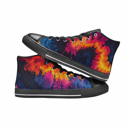 WOMEN'S Tie Dye Dark High Top Canvas Dreamcore Custom Sneakers