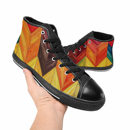 MEN'S Progress Pride Flag High Top Canvas Surreal Custom Shoes