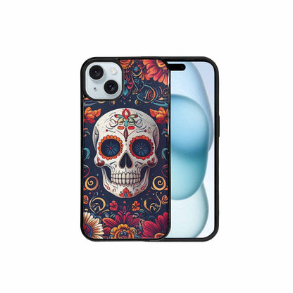 iPhone 15 Plus Case — Day Dead Sugar Skull Art 100s, Personalized Phone Case
