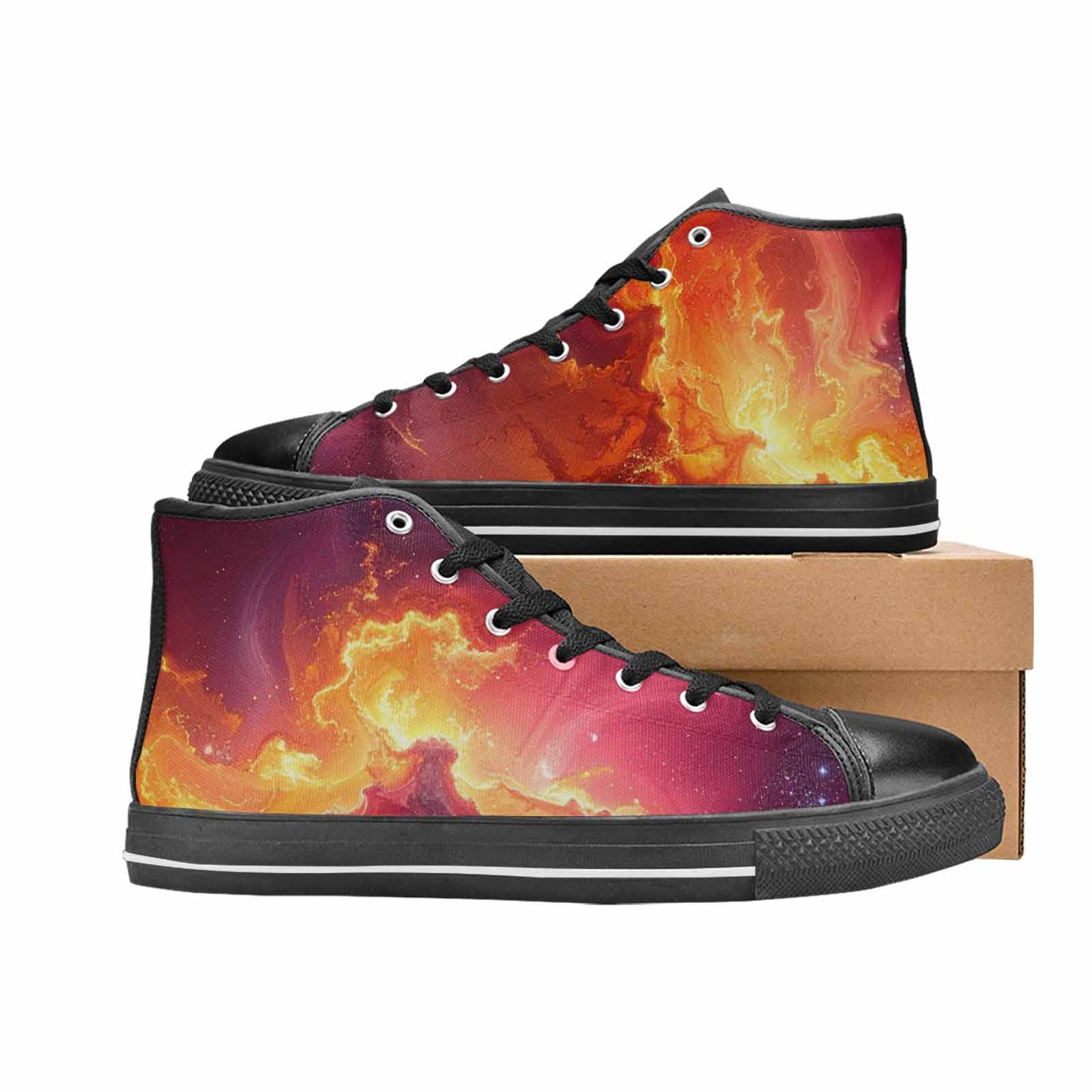MEN'S Galaxy Art - High Top Canvas Surreal Custom Shoes