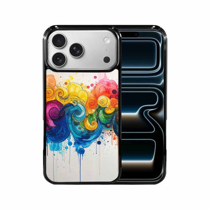 iPhone 17 Pro Max Case — Tie Dye Swirls (black Tie Dye, Custom Printed Phone Case