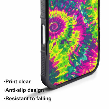 iPhone 17 Pro Case — Tie Dye Neon Acid Blended Tie, Custom Printed Phone Case