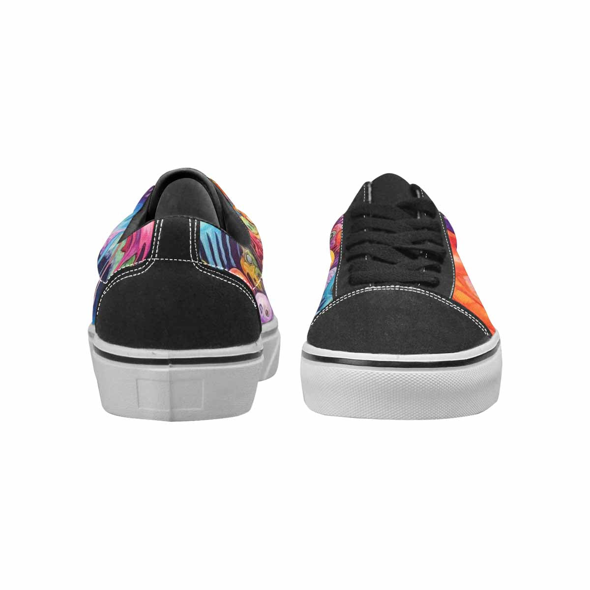 WOMEN'S Aliens  Tie Dye Lace-Up Canvas Melting Art Custom Sneakers