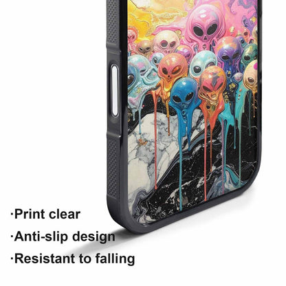 iPhone 17 Pro Max Case — Aliens Marblemelting Aliens Pa Alien Scifi, Original Design Phone Case