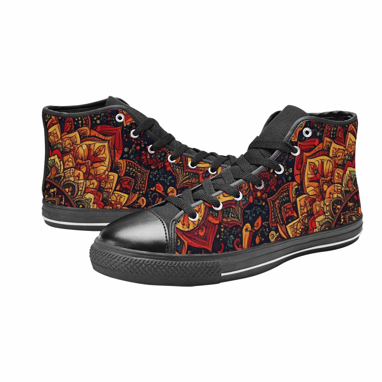 MEN'S Mandala Lions High Top Canvas Surreal Custom Shoes