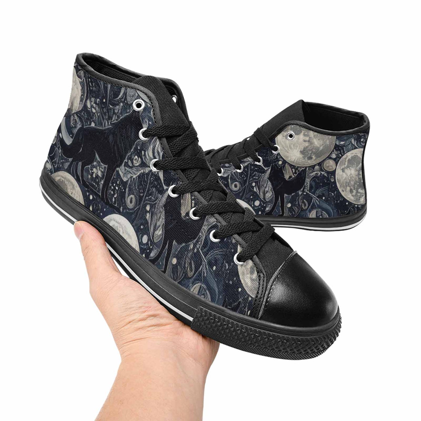 MEN'S Wolves Everywhere Collage High Top Canvas Y2K Custom Shoes