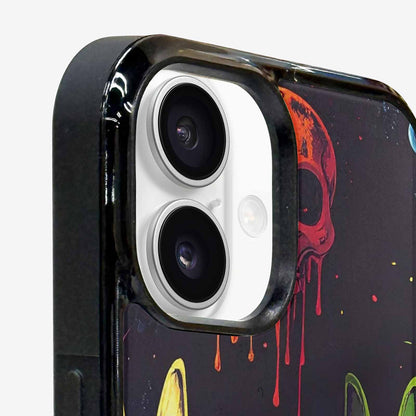 iPhone 16 Plus Case — Radioactive Ghost Bunny Skull Sm Qdr, Custom Printed Phone Case